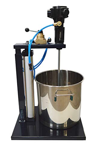 **INTBUYING 5 Gallon Pneumatic Paint Mixer - Stainless Steel Barrel with Stand - Professional Coating Blender for Paint, Epoxy, Resin - Perfect for DIY Projects, Auto Body Shops & Industrial Use**