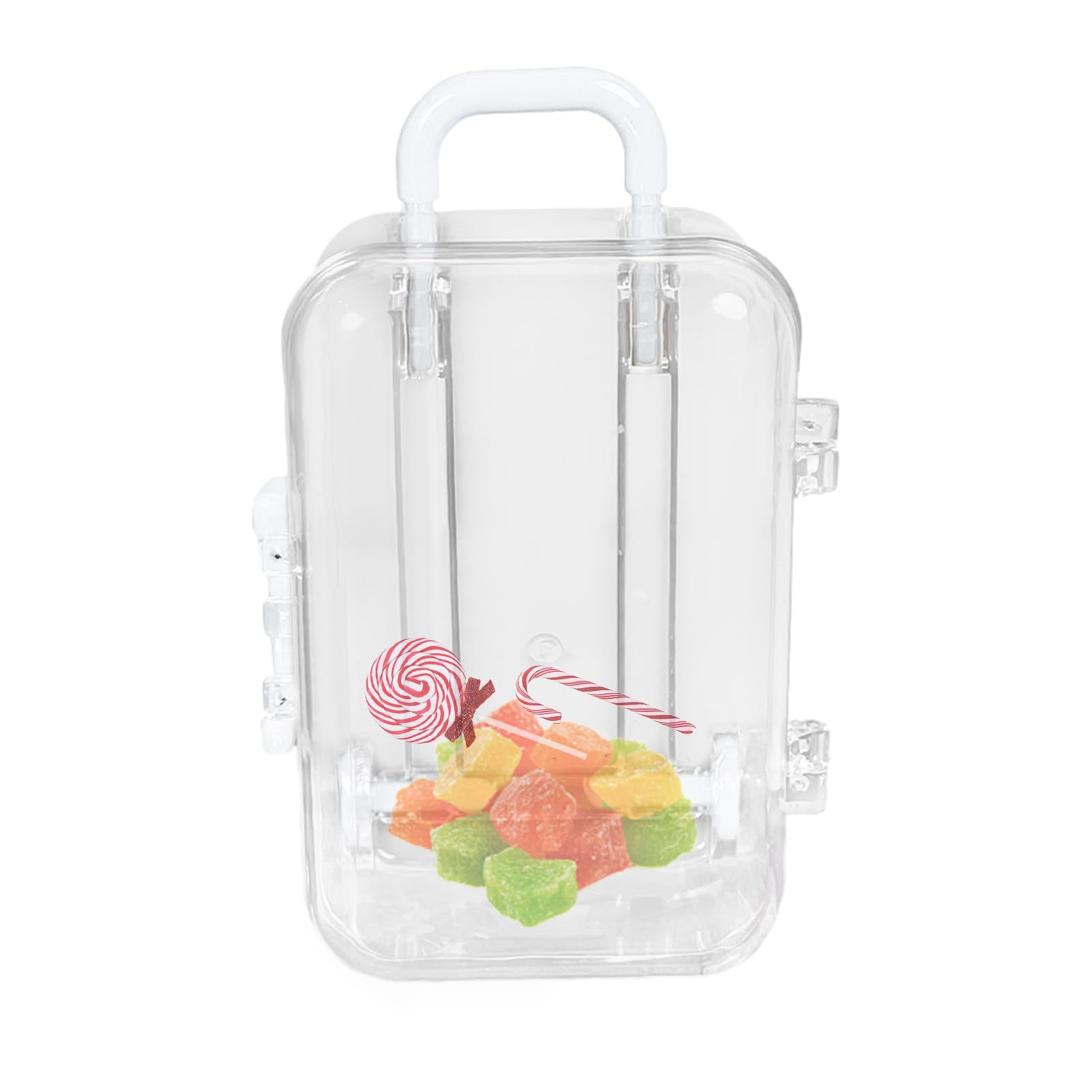 Mini Clear Suitcase Candy Box - Portable Travel Packaging for Birthdays, Weddings, Anniversaries | Vintage Home Decor & Party Favor Storage Case - Perfect for Gift Wrapping, Candy Display, and Travel Accessories