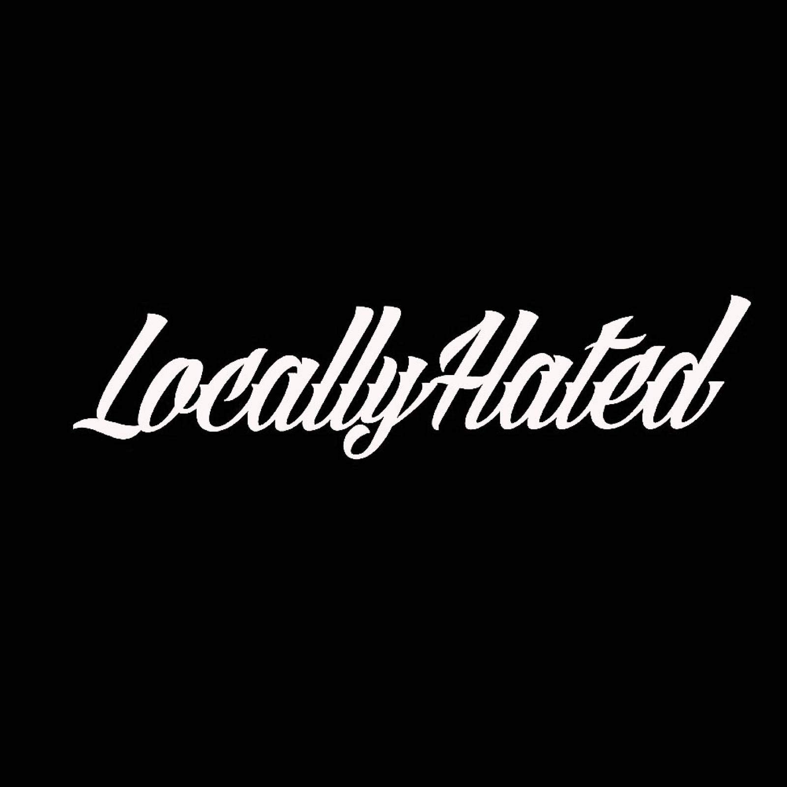Locally Hated Reflective Car Decal Sticker - Black Vinyl Lettering for Auto Body & Windows | Durable Vehicle Decoration for Trucks, Cars & SUVs - Perfect for Pranksters & Car Enthusiasts