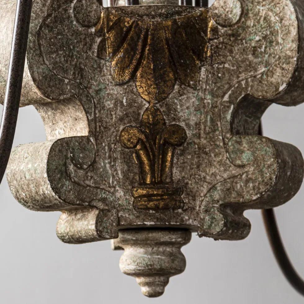 6-Light Vintage Chandelier - Classic Decorative Ceiling Lighting Fixture for Dining Room, Bedroom & Living Room