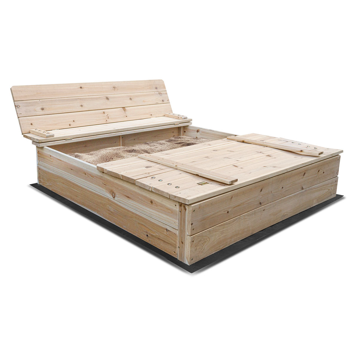 Strongbox XL Square Sandbox for Kids - Durable Outdoor Sandpit for Playground, Backyard & Beach - Perfect for Sand Play & Sensory Activities