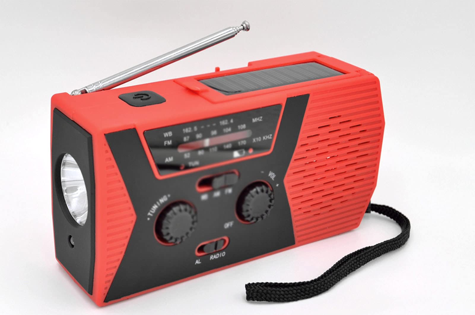 Kunkamei Emergency Weather Radio - Portable, Waterproof, Hand Crank with Phone Charger for Outdoor & Survival