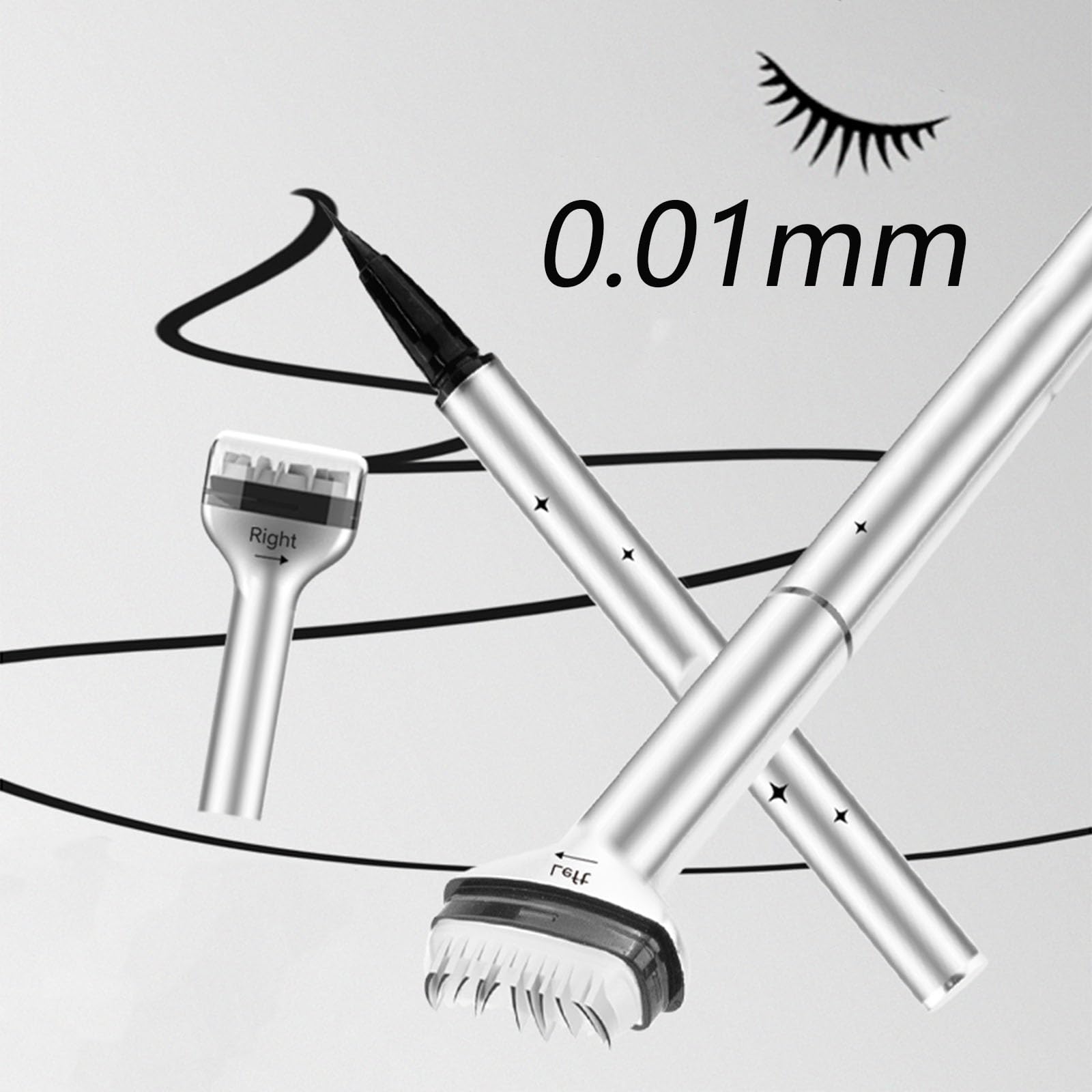 Waterproof Lower Lash Stamp & Eyeliner Kit - Reusable Silicone Eyelash Stamp for Perfect Eye Makeup | 2-in-1 Sweatproof Eyelash Stamp Tool (Black) | Ideal for Daily Makeup, Party Looks & Professional Beauty Routines