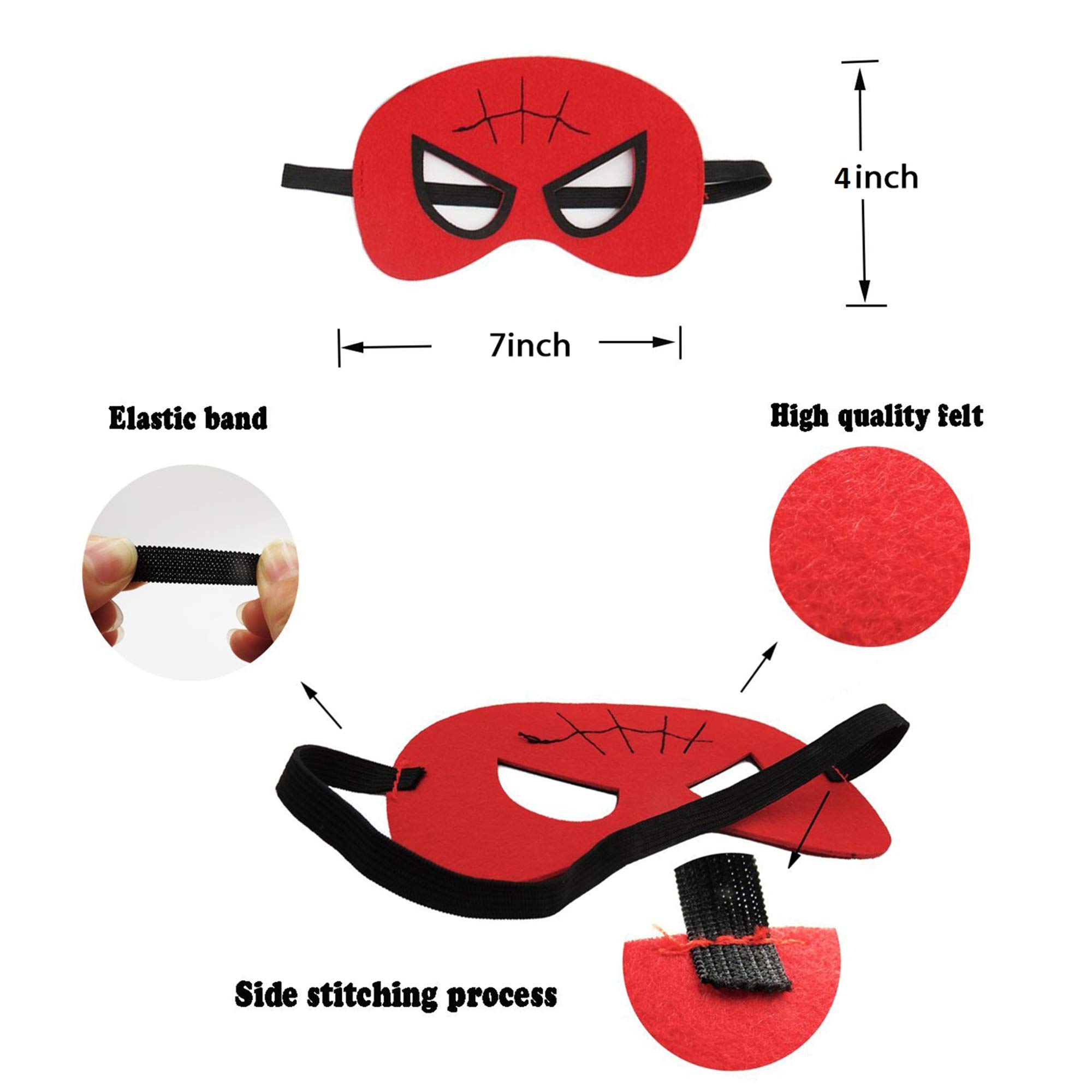 TEEHOME 33-Pack Superhero Masks for Kids - Felt & Elastic Party Favors, 33 Unique Hero Designs for Birthday Parties, Halloween & Dress-Up Play | Perfect for Superhero-Themed Events, Costume Parties & Pretend Play