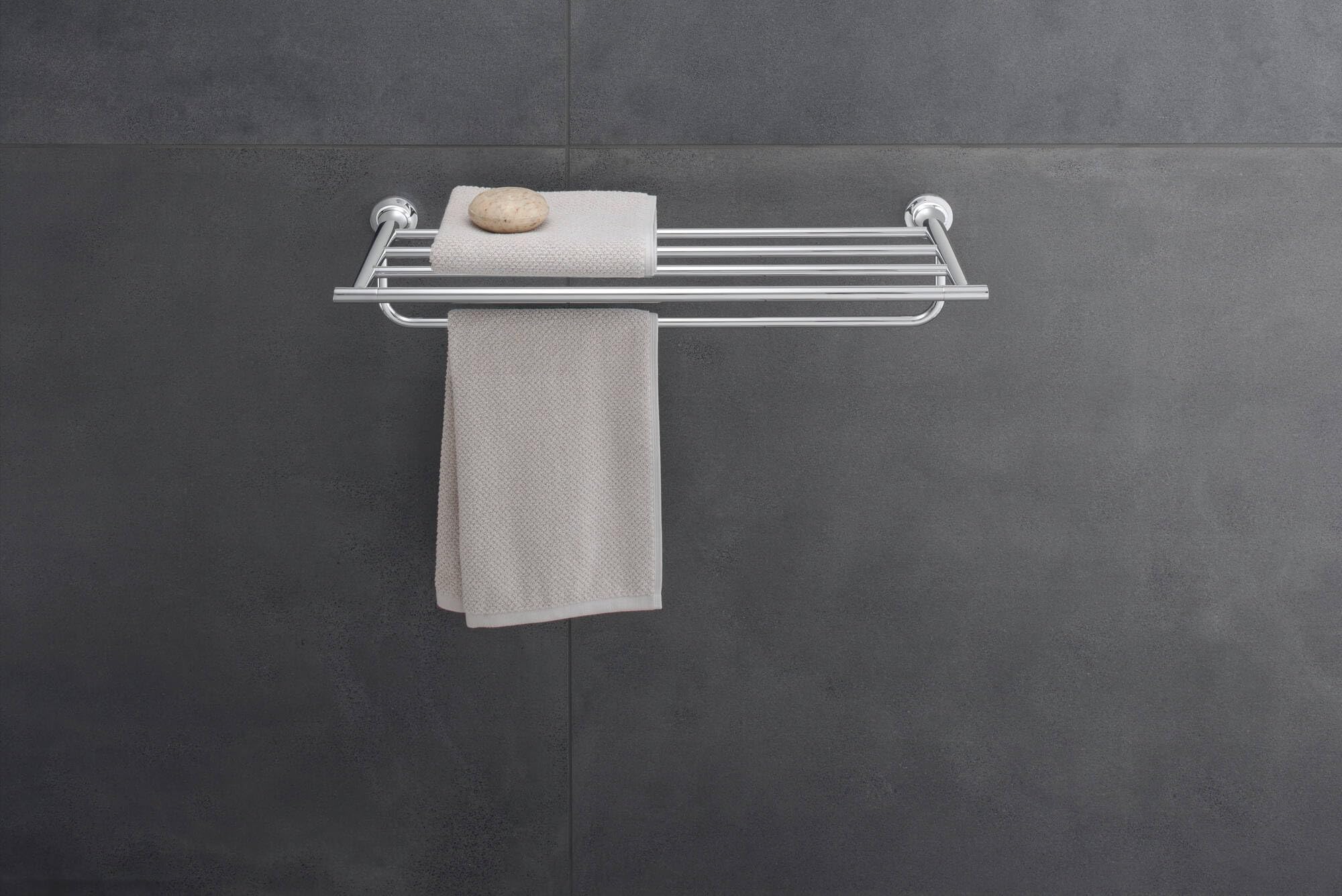 Duravit Starck T Towel Shelf Chrome - Premium Bathroom Towel Holder for Modern Homes - Perfect for Showers, Spas & Luxury Bathrooms