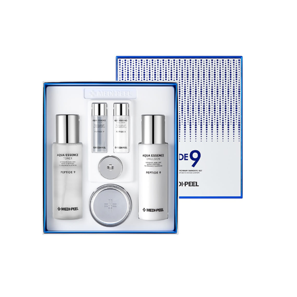 Medi Peel Peptide 9 Premium Anti-Aging Skin Care Set - Hydrating Facial Treatment for Wrinkles & Fine Lines - Perfect for Night Routine & Daily Skincare Regimen
