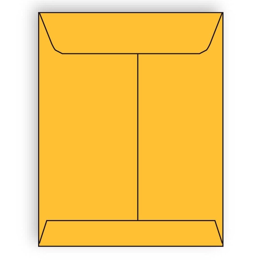 Premium Open End Catalog Envelopes 9x12 Inches - 28lb Bright Tangerine Color, Acid-Free Center Seam (500/Box) - Perfect for Mailing, Office Documents & Wedding Invitations