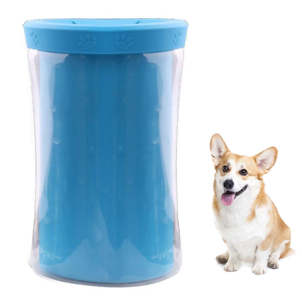 Portable Dog Paw Cleaner Cup - Soft Silicone Brush for Puppy Feet Cleaning at Home & Outdoors