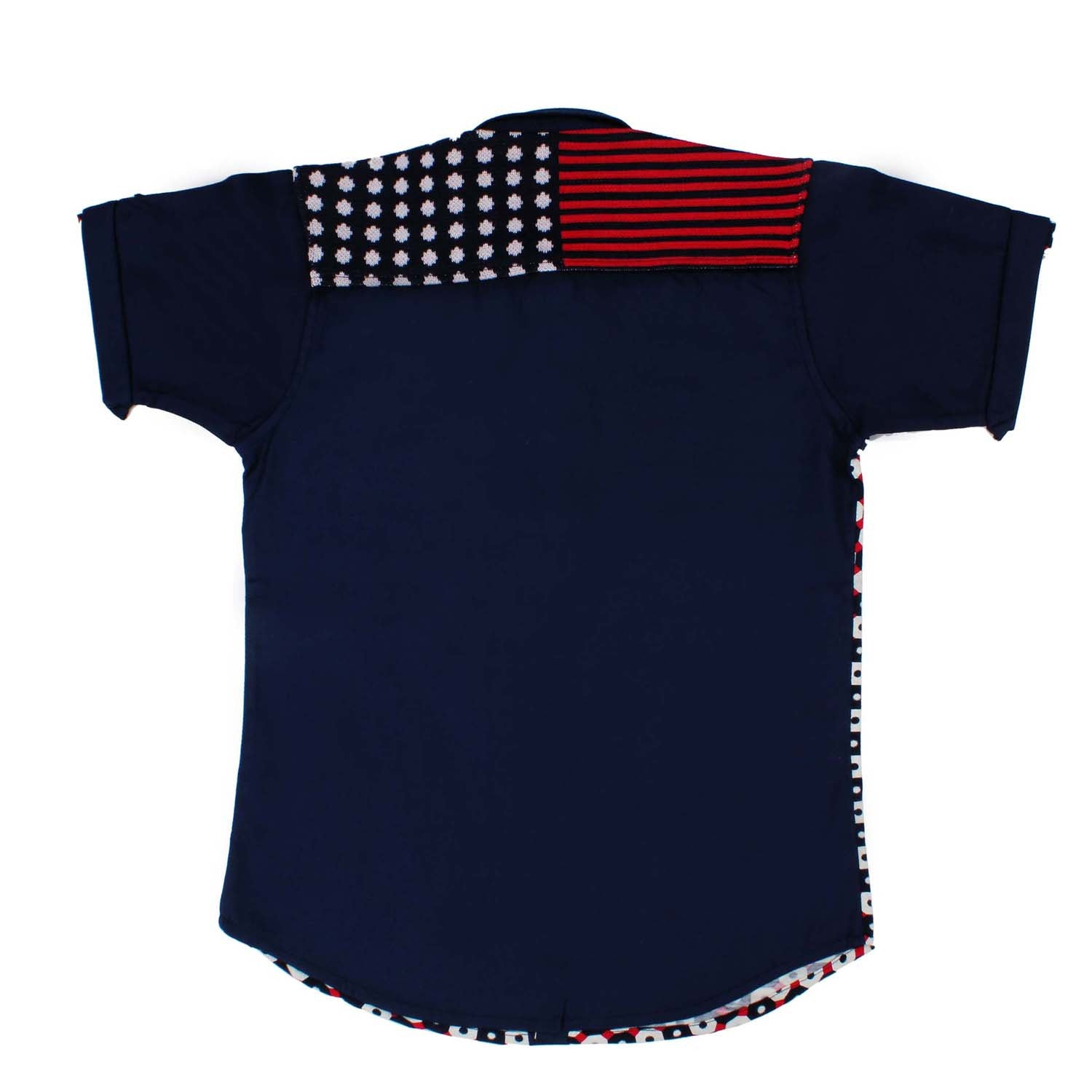 Stylish Geometric Print Red T-Shirt for Men & Women | Trendy MashUp Design | Perfect for Casual Wear, Parties & Street Fashion