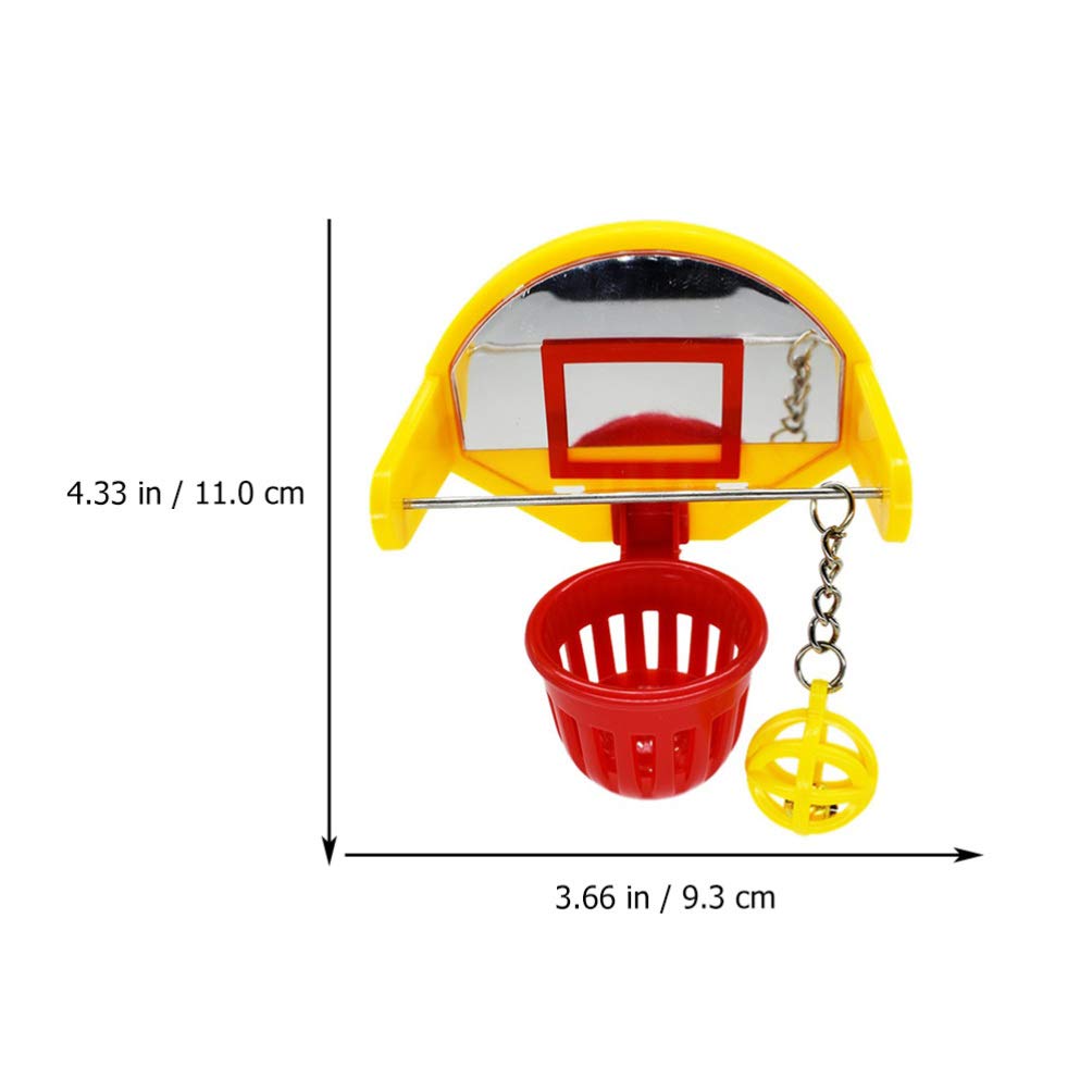 TEHAUX Mini Basketball Toy for Parrots - Interactive Chew Toy & Training Accessory for Budgies, Parakeets, Canaries | Fun Cage Activity for Bird Enrichment & Exercise