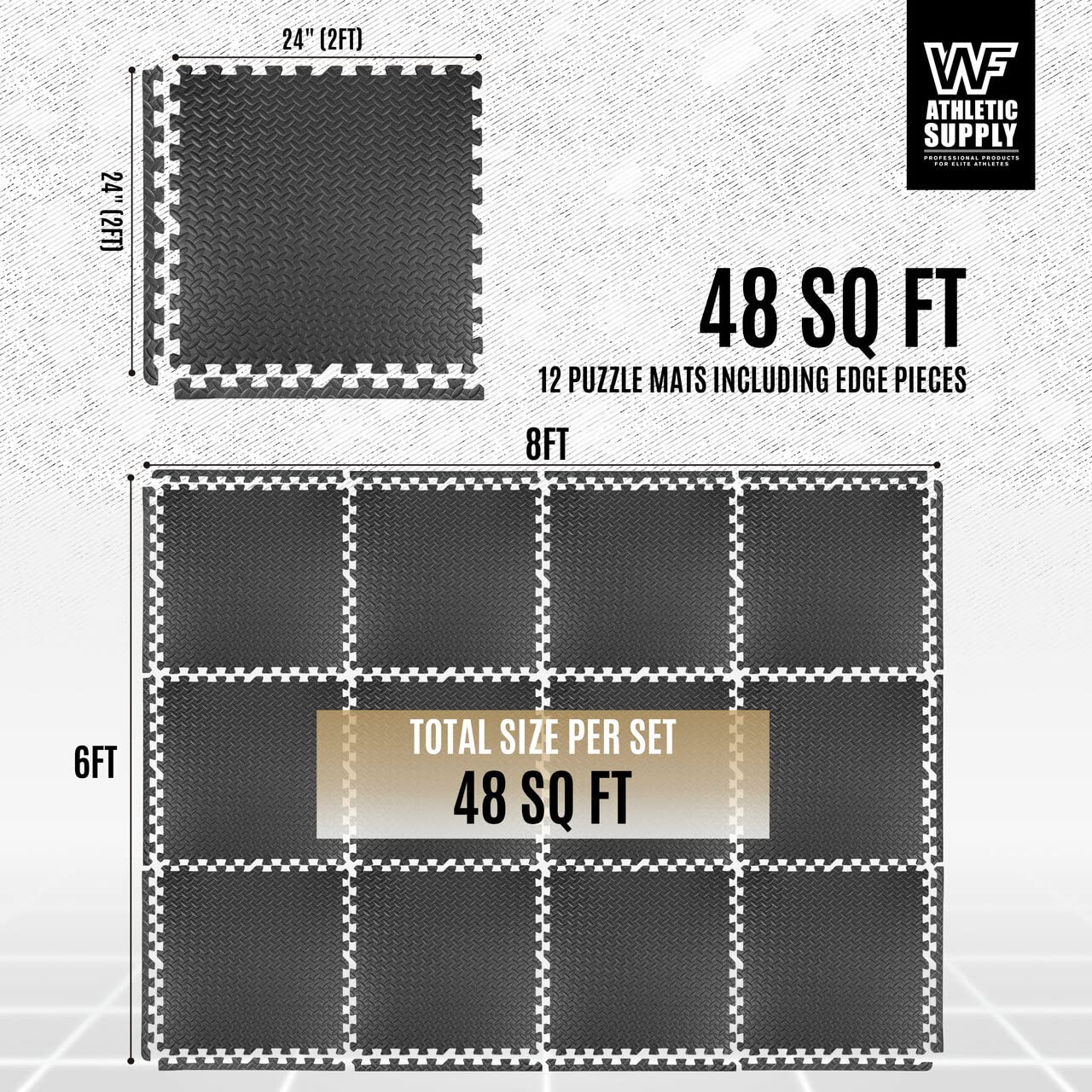 CAPHAUS EVA Foam Floor Tiles - 24