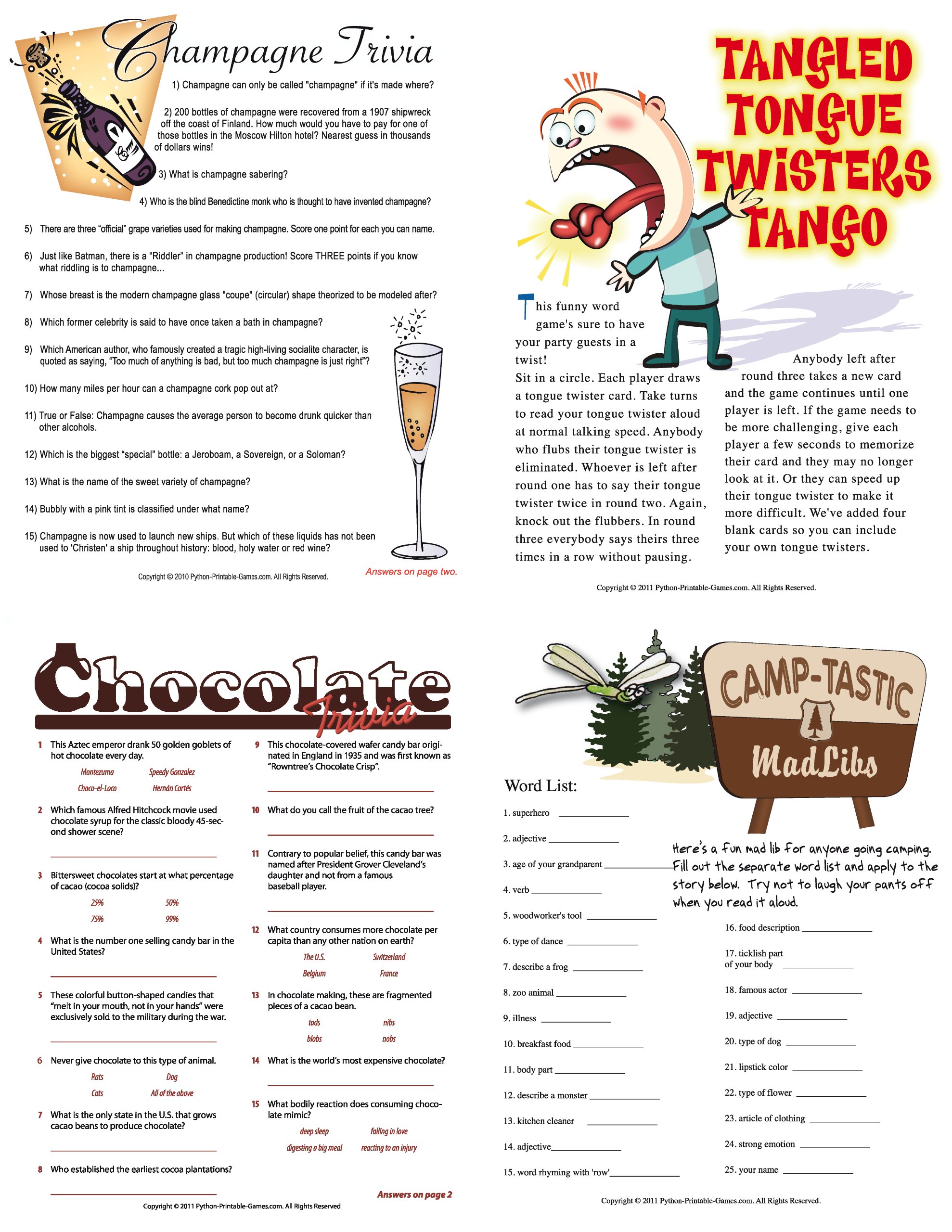 Printable Picnic Games Pack for Mac - Fun Outdoor Activities
