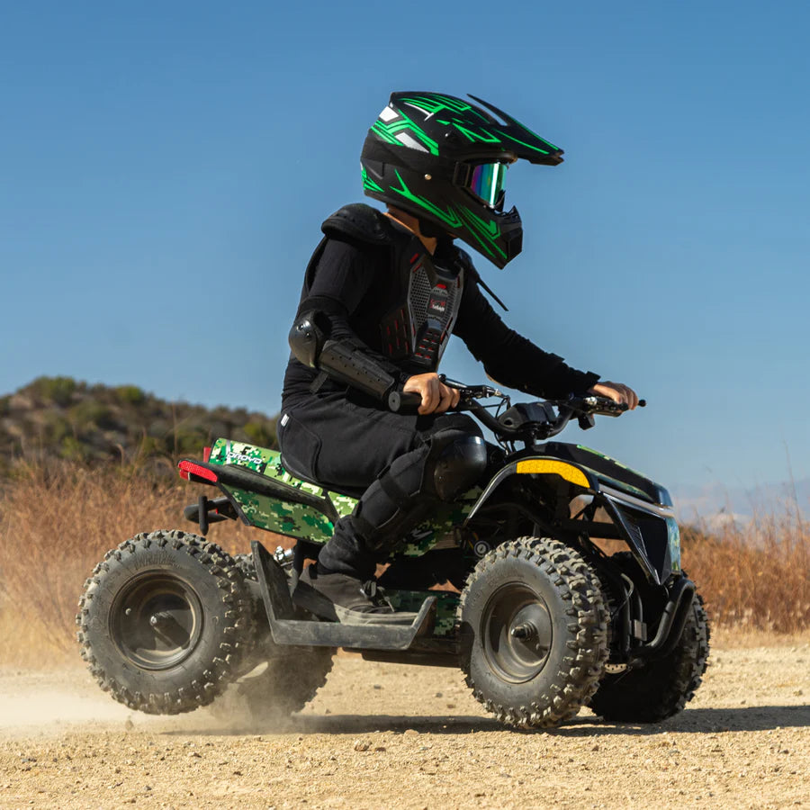 **Droyd Fury Kids Electric ATV - 36V 500W Brushless Motor, 8Ah Lithium Battery, 15 MPH & 10 Miles Range - Off-Road Adventure & Backyard Fun for Children**