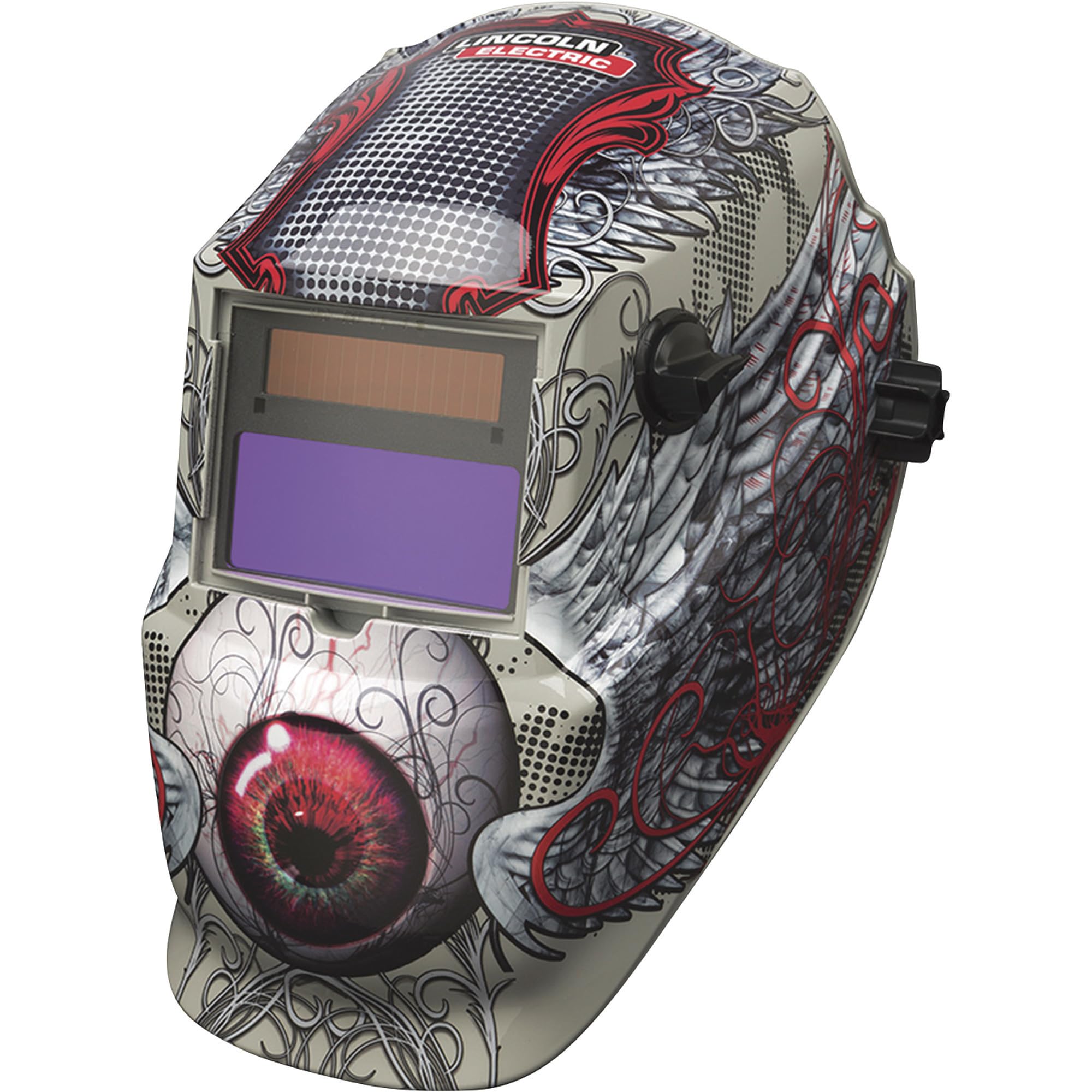 Auto Darkening Welding Helmet with Shade 9-13 Adjustable Lens - Tan/Red for Arc, MIG, TIG Welding - Perfect for DIY, Construction & Metal Fabrication