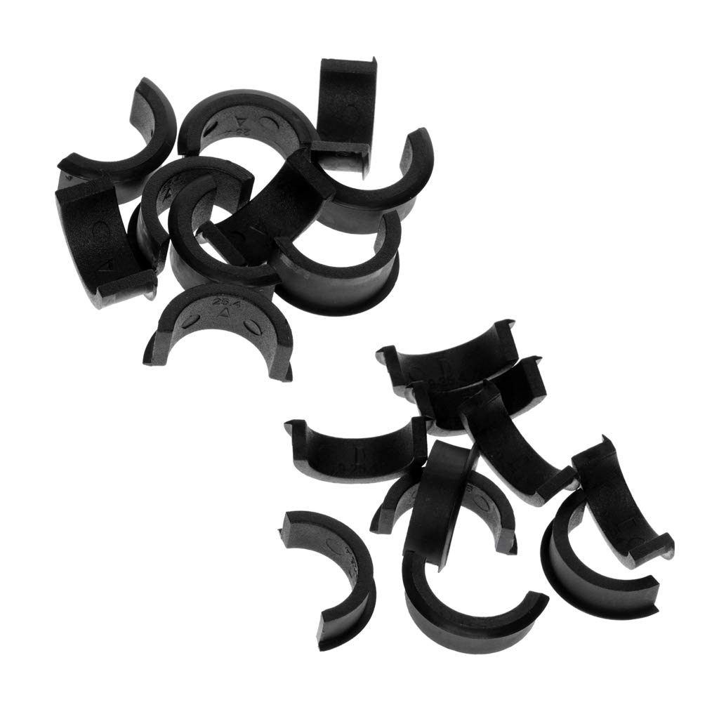 20Pcs Bike Handlebar Spacer Mount Extender Clamp Set - Durable Engineering Plastic for Mountain & Road Bikes - Perfect for DIY Cycling Accessories and Handlebar Extensions