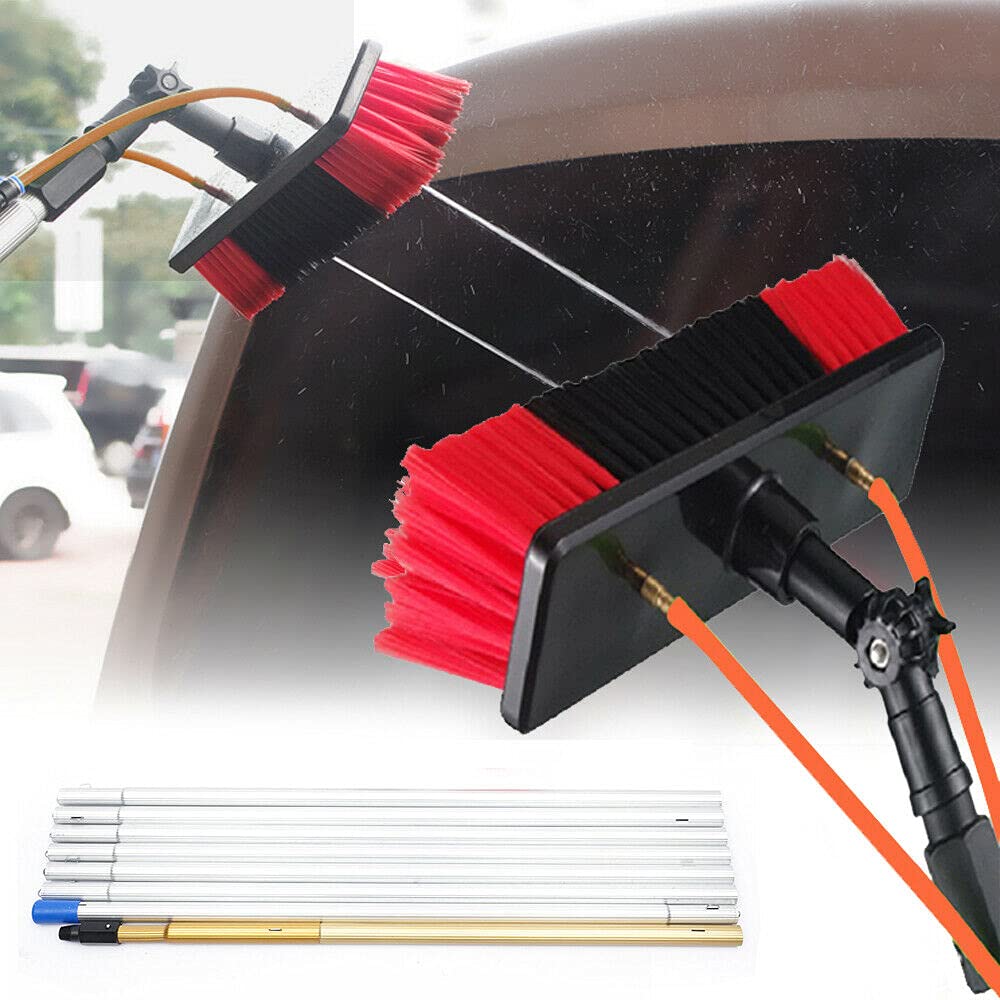26FT Water Fed Pole Kit - Professional Window Cleaning Poles with Water Fed Brush for Outdoor Windows, Solar Panels & High-Rise Glass Cleaning (US Stock) - Perfect for Residential & Commercial Use