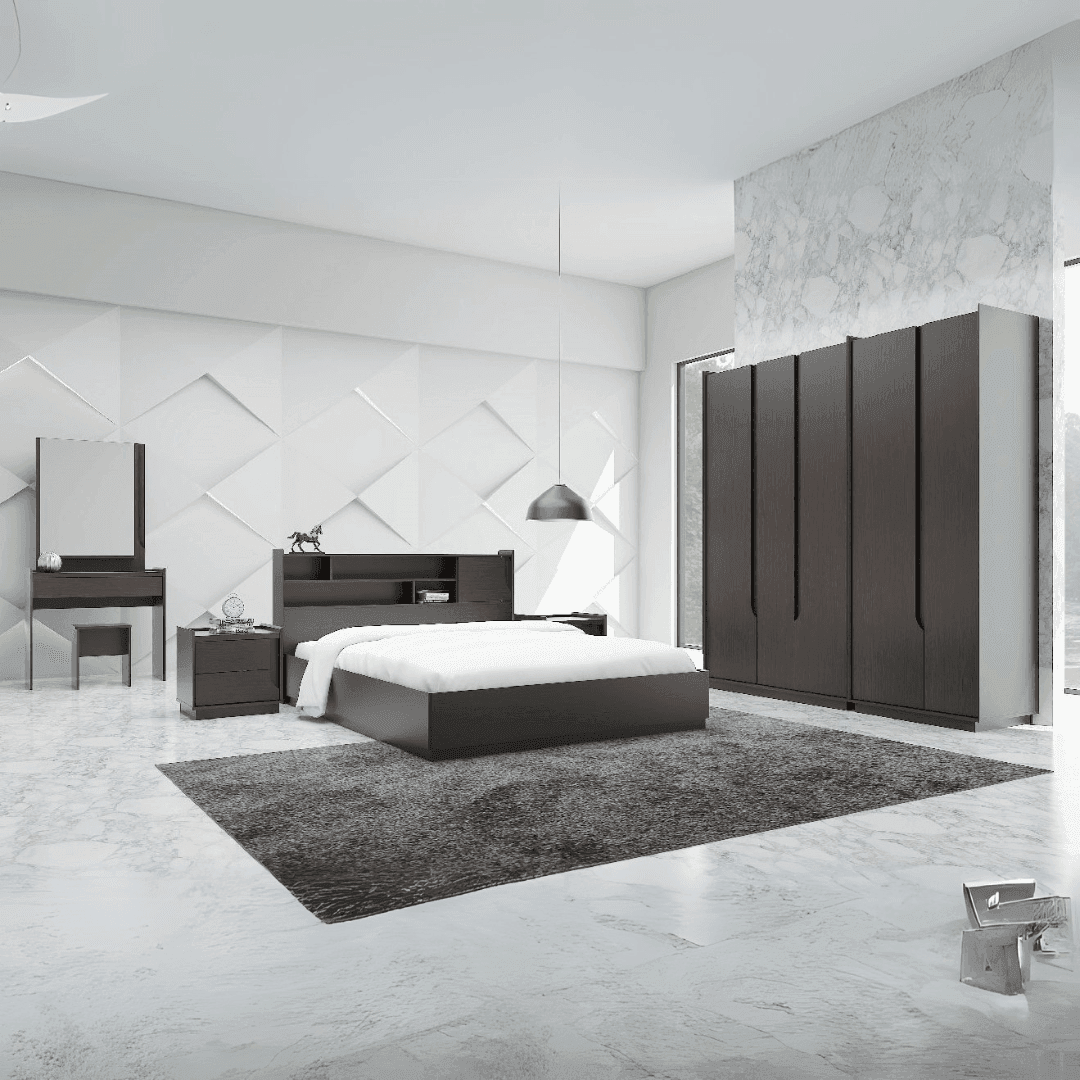 Stylish Garnette Bedroom Set - Queen Size Bed Frame, Nightstand & Dresser - Modern Furniture for Cozy Bedroom Decor | Perfect for Master Bedrooms, Guest Rooms & Apartments