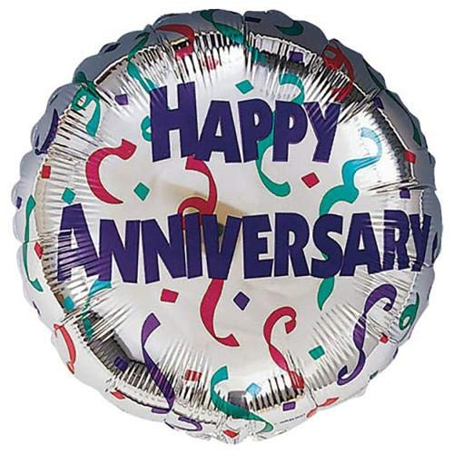 LOONBALLOON 18 Inch Anniversary Balloons - Gold & Silver Foil Party Decorations for Wedding, Birthday, Graduation Celebrations