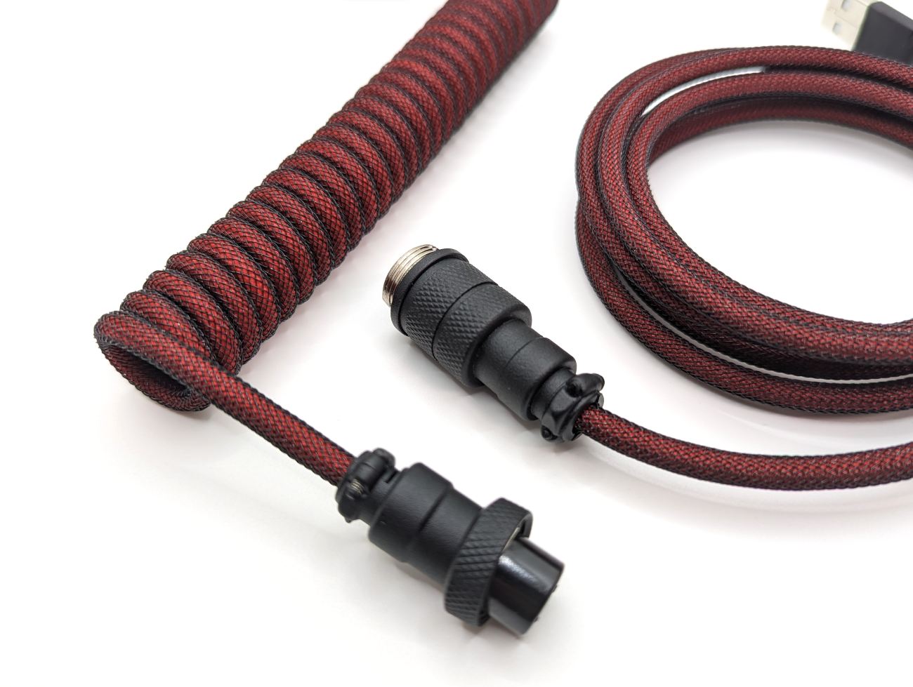 Premium Coiled USB Keyboard Cable - Aviator & Vampire Design for Mechanical Keyboards | Perfect for Gaming, Typing & Office Work