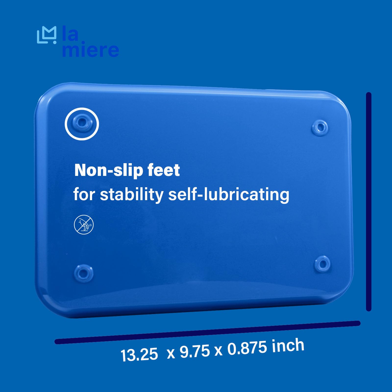 1Pcs Autoclavable Dental Procedure Tray Lockable Set - B-Lok Flat Trays Size B (Ritter), 13.25 x 9.75 x 0.875 Inches, Plastic Instrument Tray - Electric Blue - Perfect for Dental Clinics, Hospitals & Sterilization Procedures