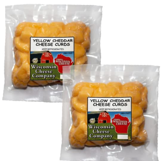 100% Wisconsin Yellow Cheese Curds - 10 oz. Pack of 2 | Fresh & Authentic Wisconsin Cheese | Perfect for Snacking, Poutine & Cheese Boards
