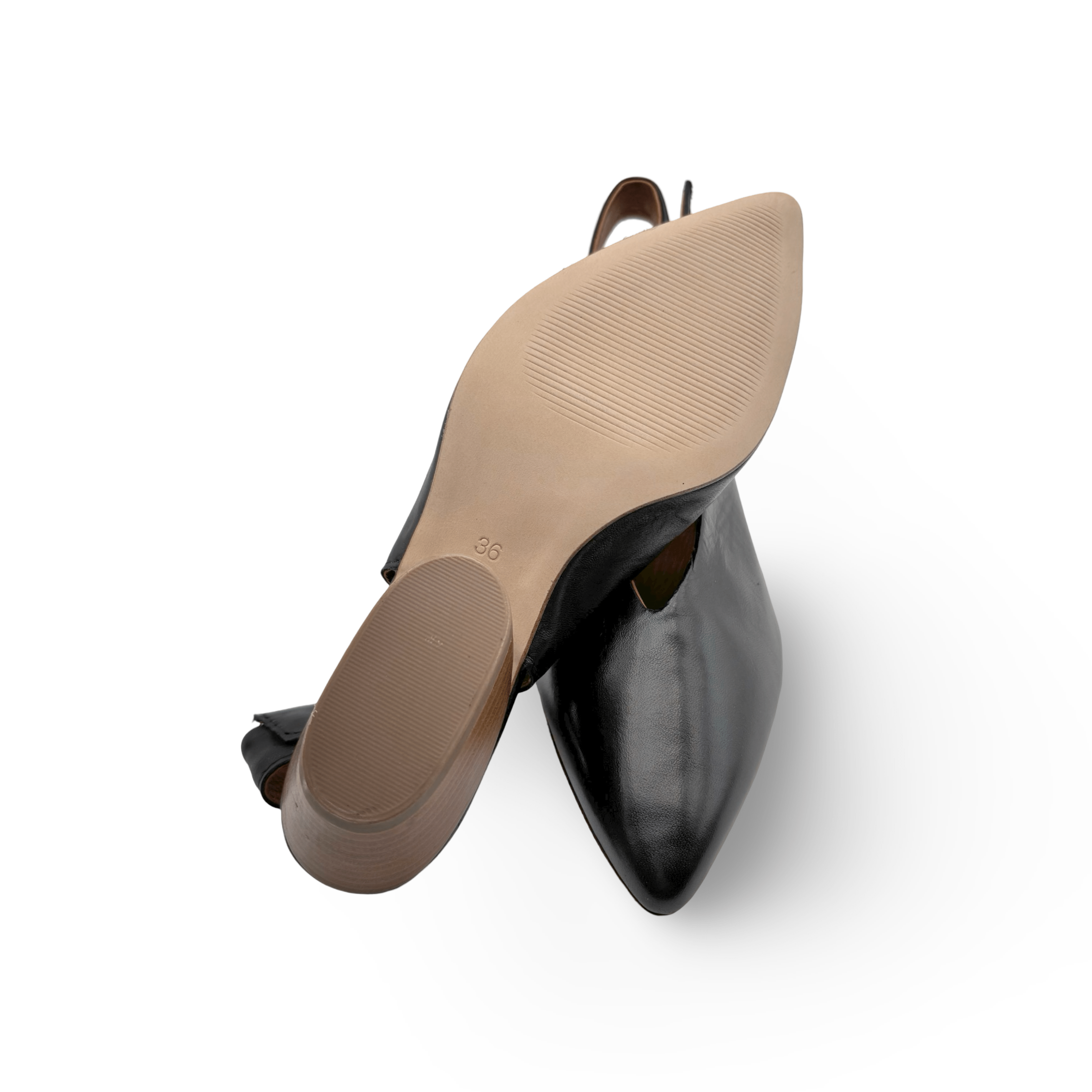 Stylish Heide Black Slingback Pump Shoes - Women's Comfortable Low Heel Dress Pumps for Work, Party & Special Occasions