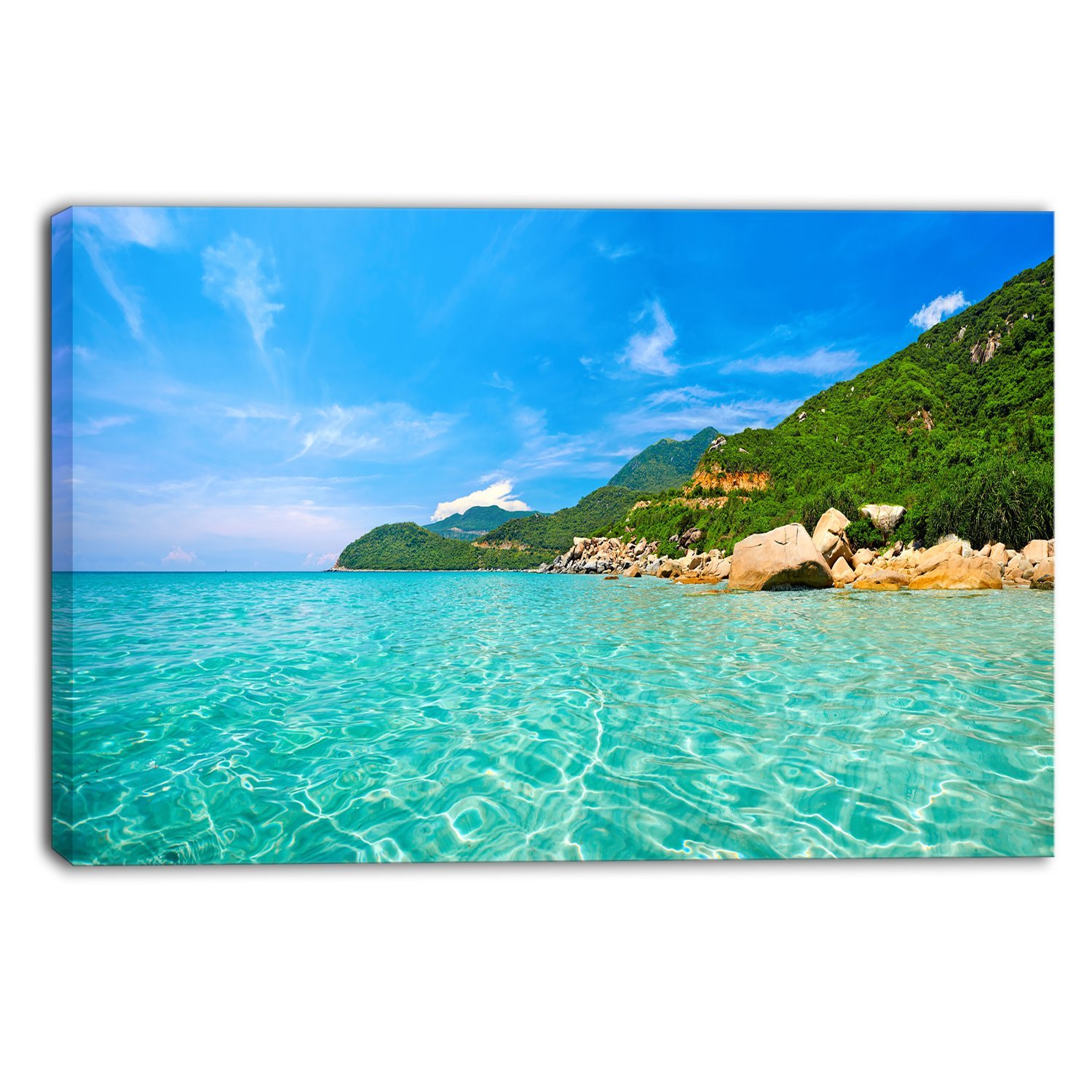 Stunning Sky Mountain and Water Landscape Photography Canvas Print - Nature Wall Art for Living Room, Bedroom & Office Decor