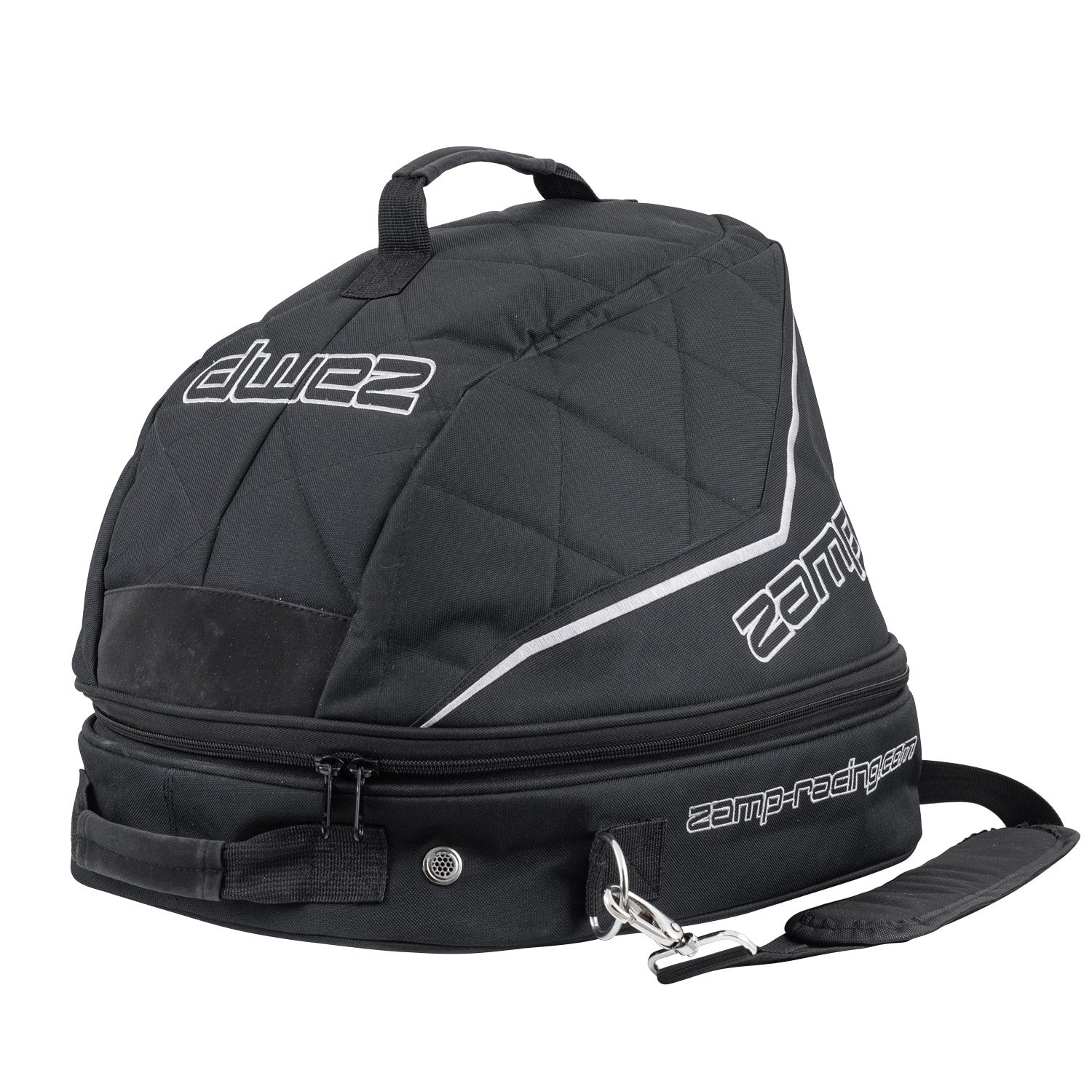 Zamp Racing Helmet Bag with Built-in Cooling Fan - Durable Storage & Transport Case for Motorcycle, ATV, and Racing Helmets - Perfect for Track Days, Travel, and Outdoor Adventures