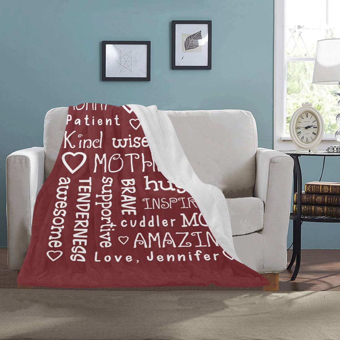 Personalized Fleece Blanket for Mom - Custom Mother's Day Gift with Kids' Names - 'To My Mom We Love You' Embroidery - 60
