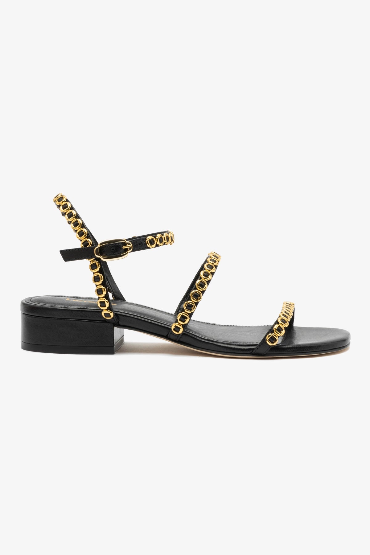 Milanina Black Leather Flat Sandals for Women - Comfortable Casual Summer Shoes for Beach, Walking & Outdoor Activities