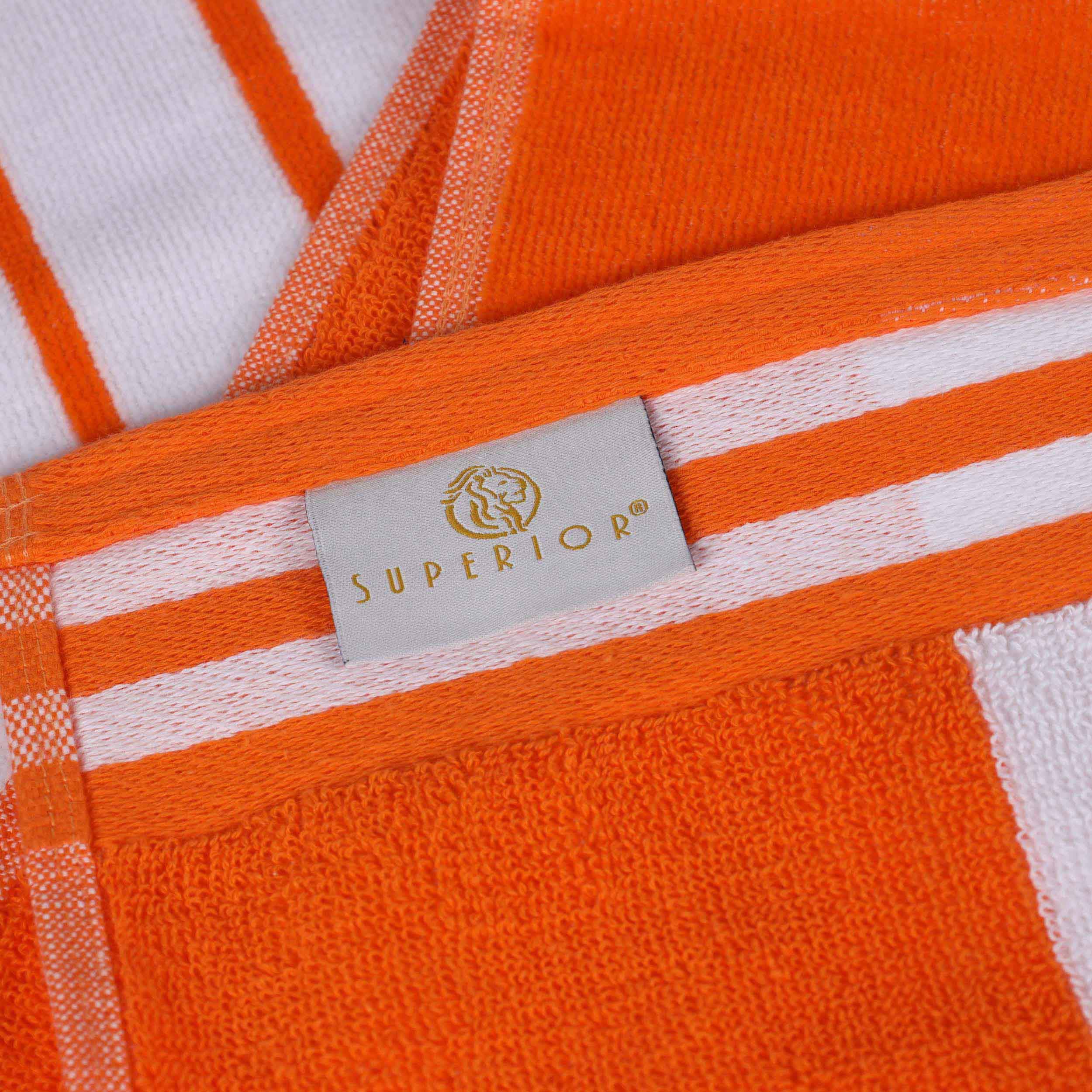 Premium Oversized Cabana Striped Cotton Beach Towel Set - 2, 4, or 6 Pack - Soft Quick-Dry Bath Towels for Pool, Beach, Vacation & Spa Days
