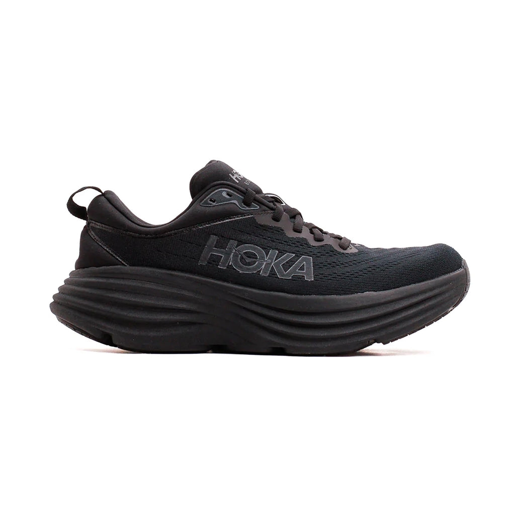 Hoka One One Bondi 8 Running Shoes for Men - Black (1123202 BBLC) | Maximum Cushion for Road Running, Walking & All-Day Comfort
