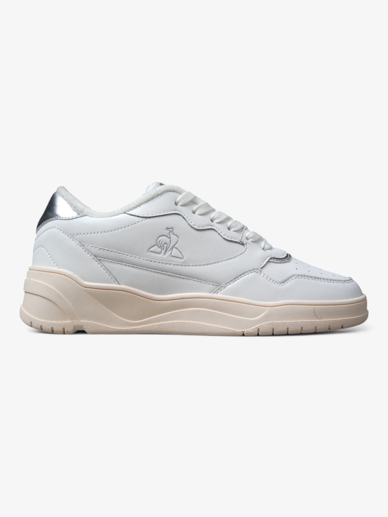 Le Coq Sportif Alma White Silver Sneakers - Stylish & Comfortable for Running, Walking & Casual Wear