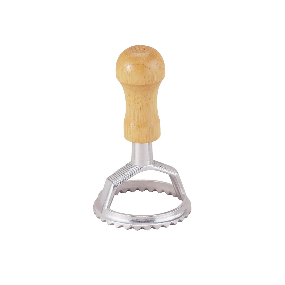 Fantes Authentic Italian Ravioli Maker Stamp Set - 2.5 Inch Round Pasta Cutter with Wooden Handle & Fluted Edge - Perfect for Homemade Pasta, Dumplings, and Italian Cooking - Since 1906