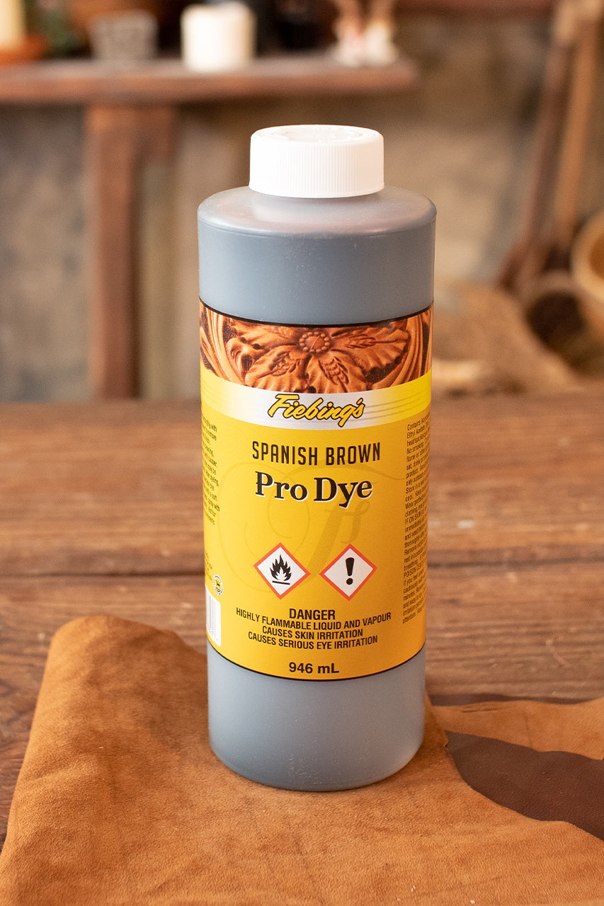 Fiebing's Oil Dye Leather Finish - 32oz (946ml) Spanish Brown - Professional Leather Coloring for Shoes, Bags & Furniture Restoration