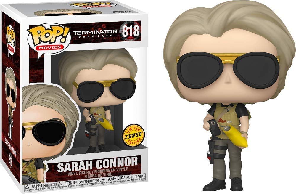 Funko Pop! Movies Sarah Connor (Chase) Vinyl Figure with Graphic Protector - Terminator Collectible Action Figure for Display & Protection - Perfect for Fans, Movie Lovers & Collectors