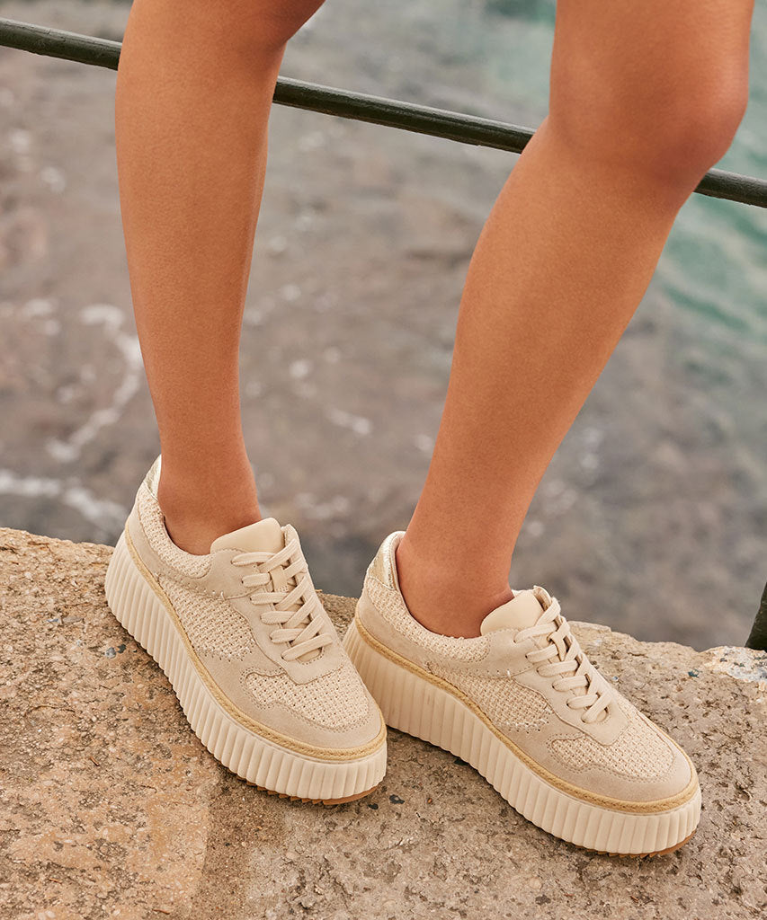 DANDI SNEAKERS SANDSTONE KNIT - Comfortable Breathable Knit Sneakers for Women & Men | Perfect for Walking, Running & Casual Wear