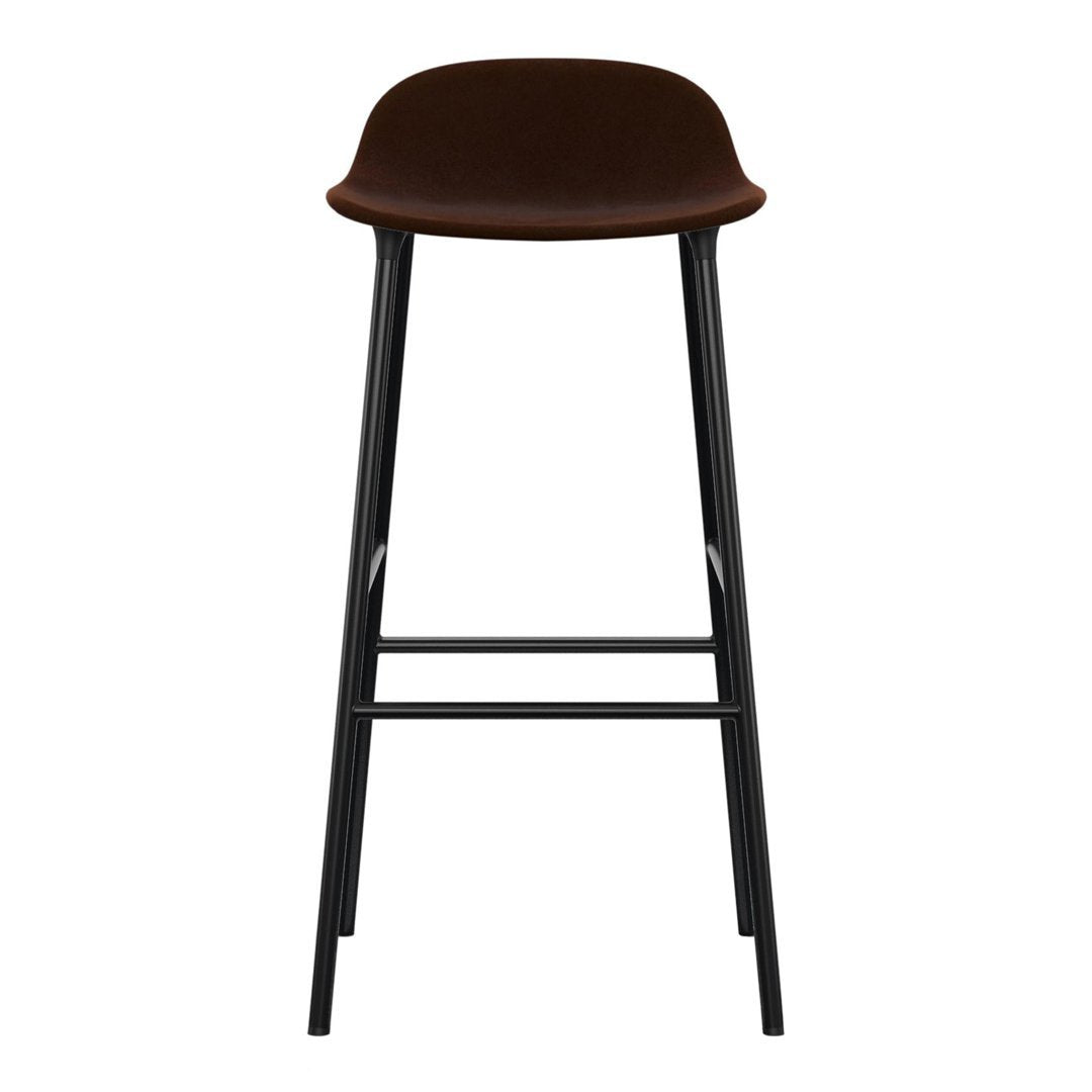Modern Form Bar Stool with Metal Legs & Upholstered Seat - Perfect for Kitchen Islands, Home Bars & Commercial Use