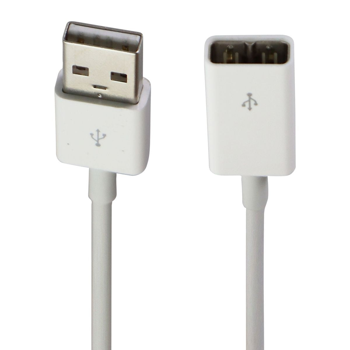 1m (3.3ft) USB Female to USB Male Extension Cable - Compatible with Apple Keyboard, Mac, PC & More - High Speed Data Transfer - Durable White Nylon Braided - Perfect for Home Office, Gaming & Workspace Setup