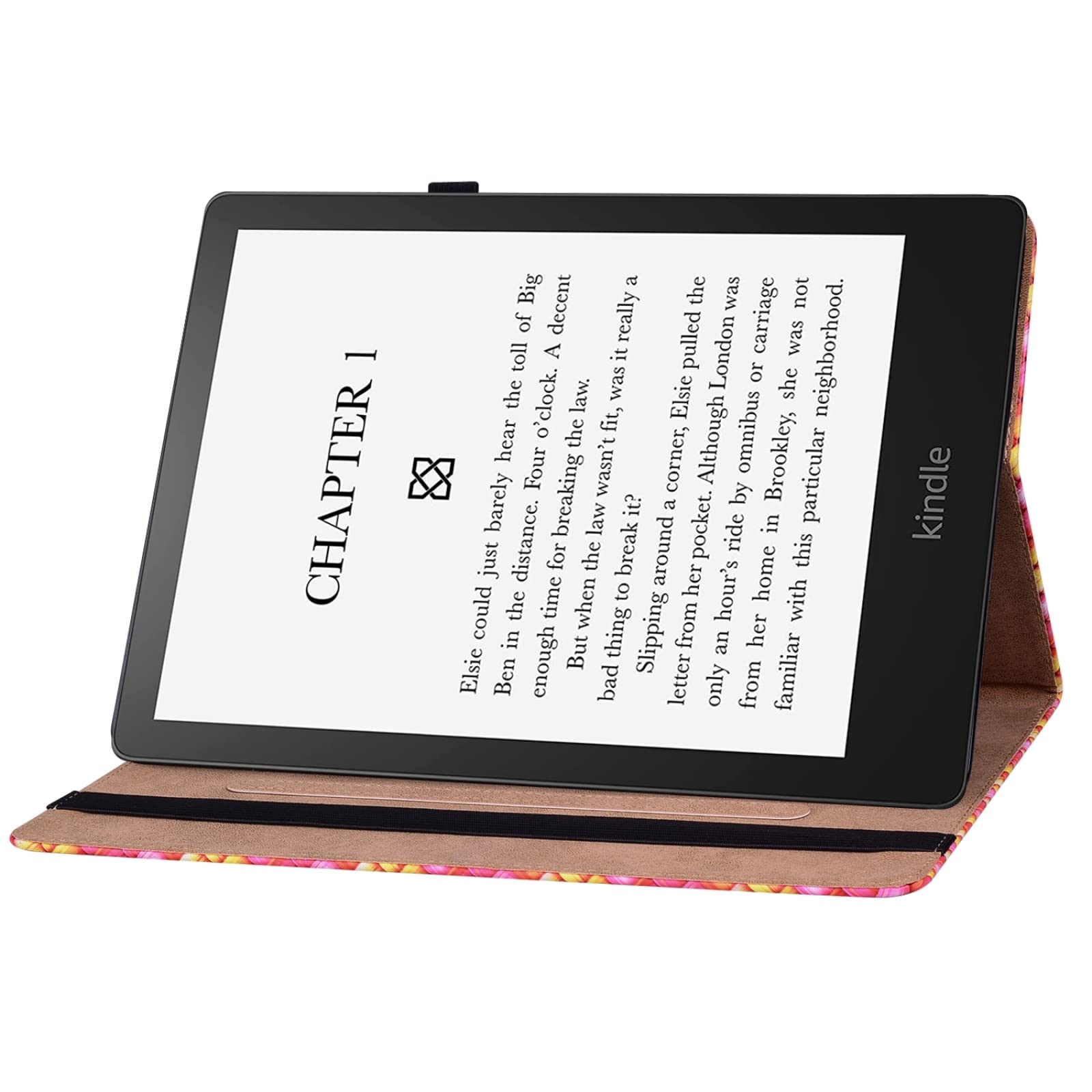 Xiaomi Smart Leather Case for Amazon Kindle Paperwhite 5 - Rose Red Color Weave Tablet Cover | Perfect for Reading, Travel & Daily Protection