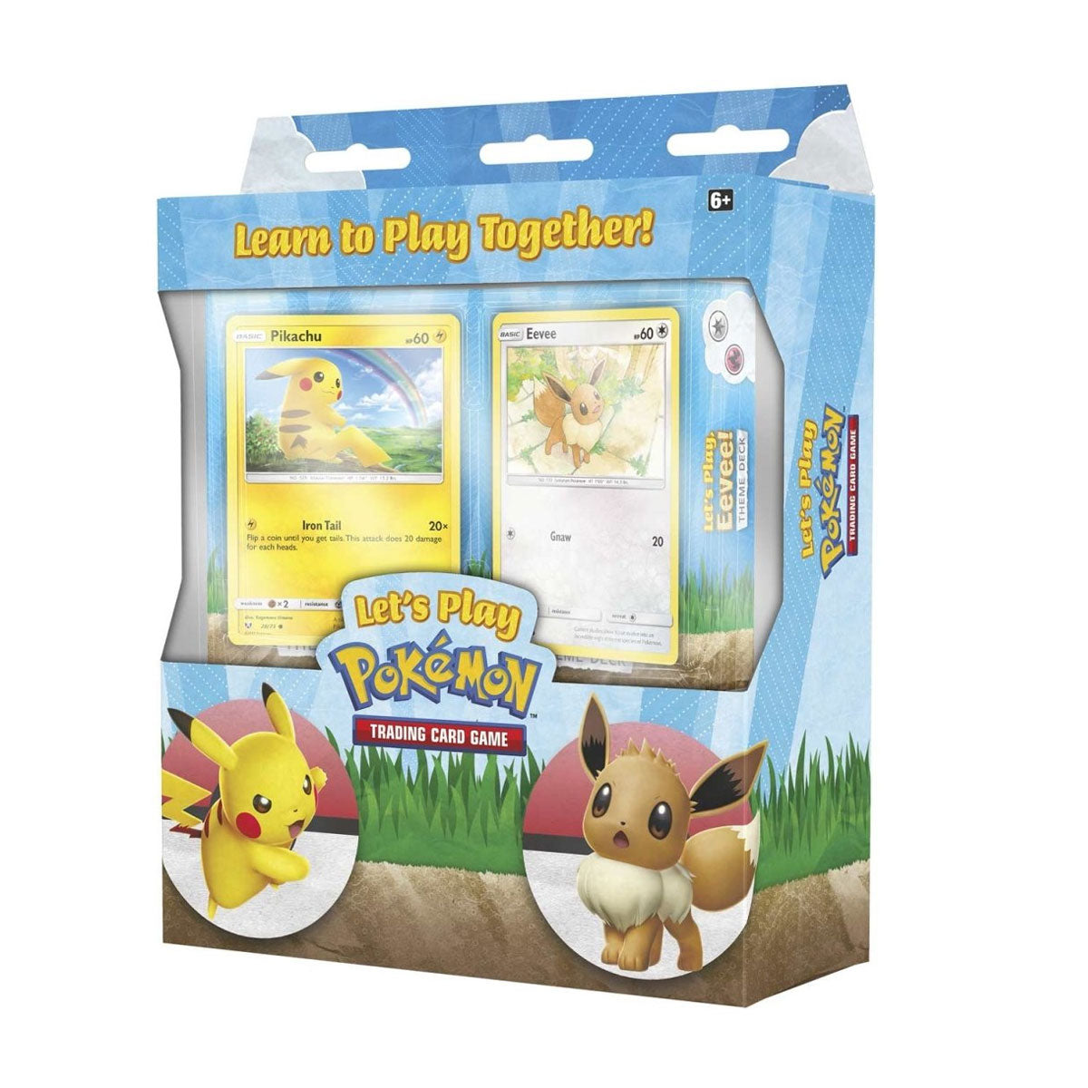 Pokemon TCG: Let's Play Pikachu & Eevee Theme Deck - 60-Card Starter Set for Battles, Collecting & Trading | Perfect for Beginners & Pokemon Fans