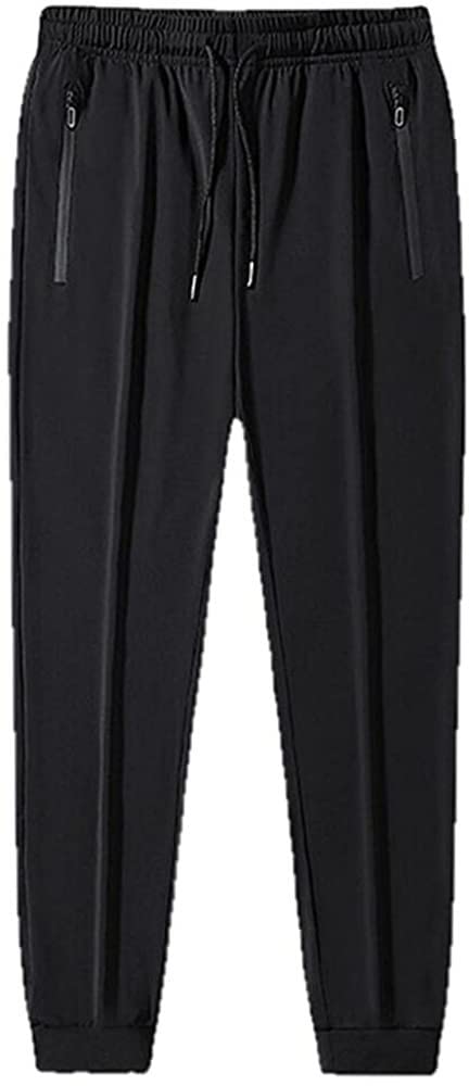 Lzming Men's Stretch Loose Sweatpants - Straight Leg Summer Casual Pants with Ice Silk Fabric - Perfect for Lounge Wear, Yoga, and Outdoor Activities