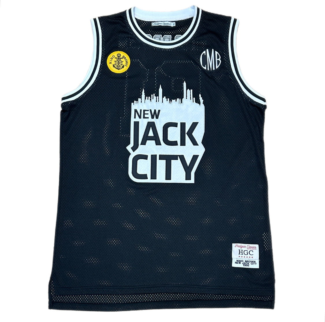 Headgear Classics CMB Nino Brown New Jack City Jersey - Vintage Movie-Inspired Basketball Apparel for Fans & Collectors - Perfect for Game Days, Cosplay, and Streetwear Fashion