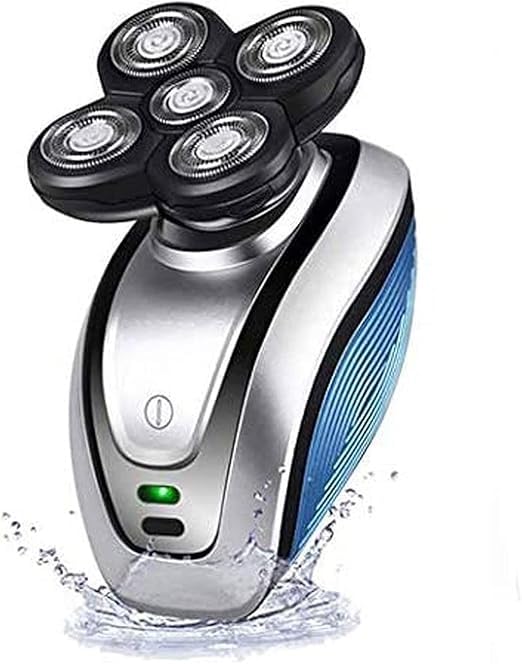 5-in-1 Electric Shaver for Men - Waterproof Rotary Razor & Beard Trimmer Kit with Fast USB Charging | Perfect for Bald Head Shaving, Facial Hair Grooming & Travel Use