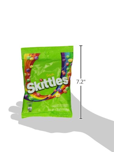 Skittles Sour Candy - 5.7oz Pack of 12 | Bulk Sour Fruit Flavored Candies for Parties, Halloween Treats & Office Snacks