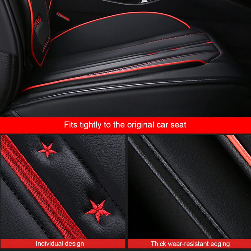 1996-2002 Pontiac Trans Am Leather Seat Covers - 5-Piece Full Set, Waterproof & Airbag Compatible - Black Car Seat Protectors for Comfort & Style | Perfect for Road Trips, Daily Commutes & Car Shows