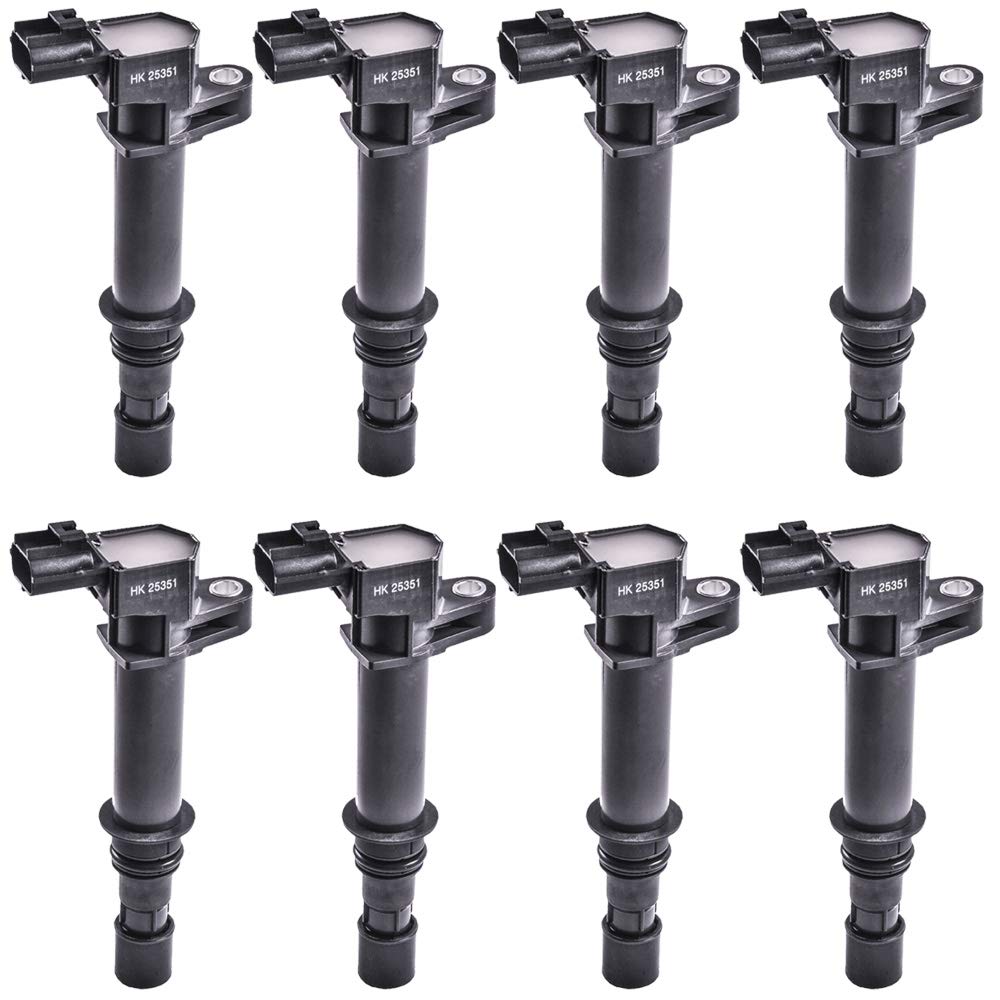 8 Herko B043 Ignition Coils & 8 4503 Platinum TT Spark Plugs Compatible with 1999-2004 Dodge Ram 1500/2500/3500 & Jeep Grand Cherokee - Improve Engine Performance & Fuel Efficiency for Off-Road & Daily Driving