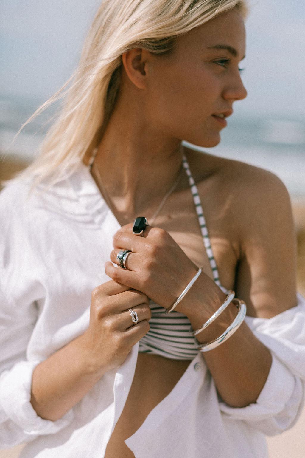 Sterling Silver Circle Tubular Bangle Bracelet - Elegant Stackable Jewelry for Women, Perfect for Everyday Wear & Special Occasions