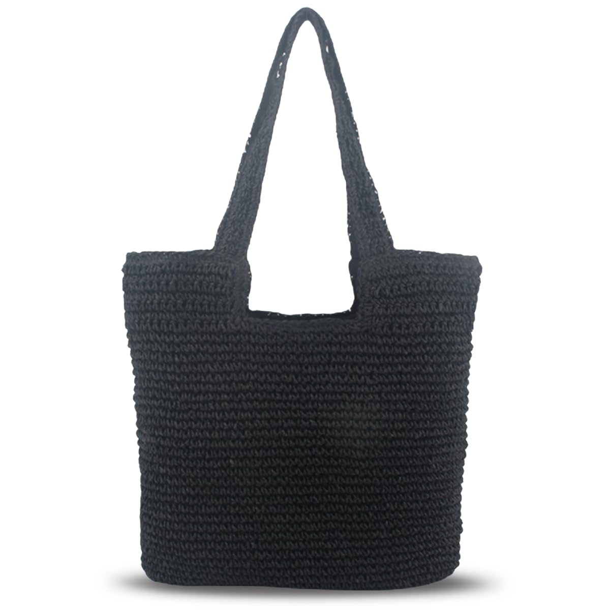 Stylish Woven Straw Shoulder Tote Bag for Women - Large Zippered Beach Handbag, Boho Summer Purse | Perfect for Vacation, Poolside, Shopping & Outdoor Activities