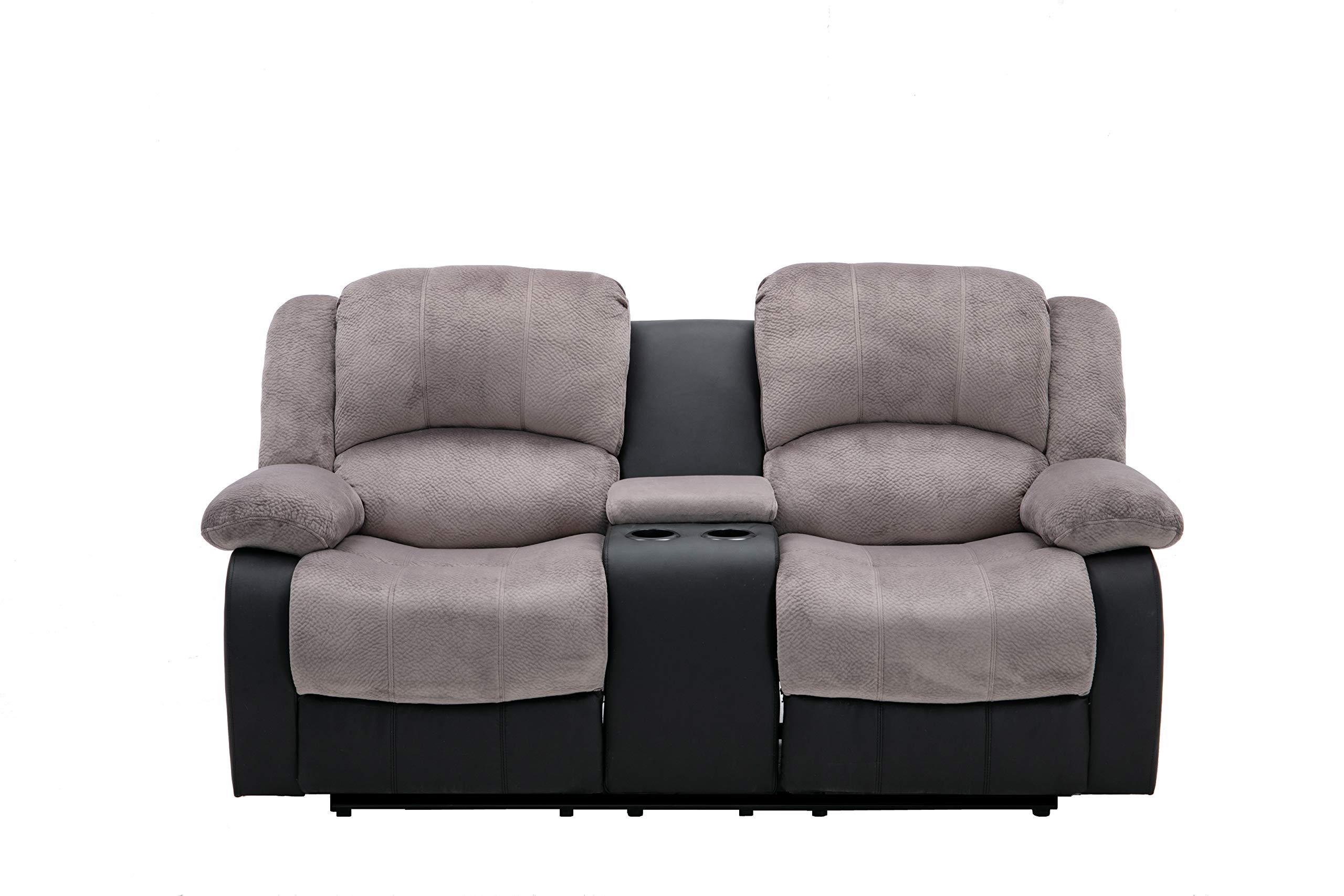 Nathaniel Home Aiden Gray Love Seat - Modern 2-Seater Sofa for Small Spaces, Living Room, Apartment & Cozy Home Decor